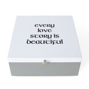 "Every Love Story Is Beautiful" Jewelry Box | Elegant Storage for Your Cherished Pieces | Best for Gifts & Storage | Best for Gifts & Storage