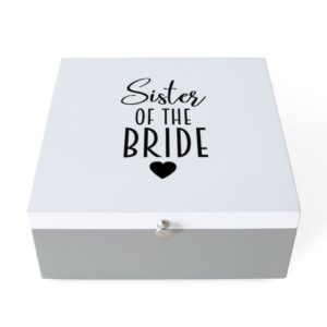 Sister of the Bride Jewelry Box | Elegant Keepsake for a Special Sister | Best for Gifts & Storage | Best for Gifts & Storage