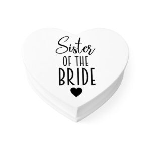 Sister of the Bride Heart Shaped Jewelry Box | A Perfect Keepsake for the Special Sister | Best for Gifts & Storage | Best for Gifts & Storage