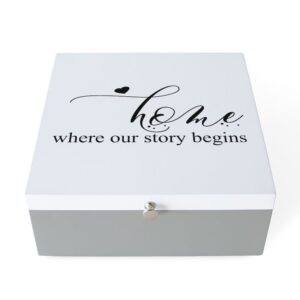 "Home Is Where Our Story Begins" Jewelry Box | Elegant Keepsake for Cherished Memories | Best for Gifts & Storage | Best for Gifts & Storage