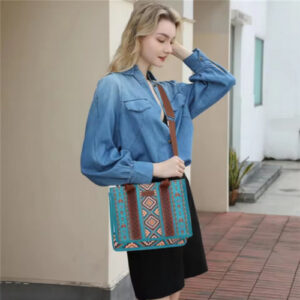 4PCS/SET Women’s Purse Tote | Retro Work Satchel | Lightweight Boho Tote Shoulder Bag