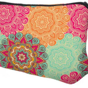 Deanfun Colorful Mandala Flower Cosmetic Bag | 3D Printed Waterproof Makeup Bag for Women | Stylish Mandala Design
