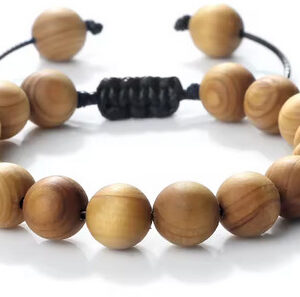 Sandalwood Natural Wood Beads Bracelet – Tibetan Ethnic Buddha Meditation Bangle for Men & Women