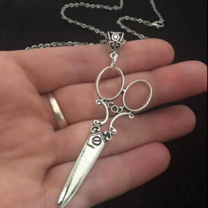 Vintage Scissor Pendant Necklace for Women & Men | Gothic, Steampunk, Y2K, and Victorian Aesthetic Grunge Jewelry