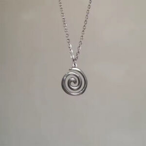 Vintage Spiral Vortex Pendant Necklace – Hand-woven Leather Rope Boho Pentagram Fashion Jewelry for Women & Men