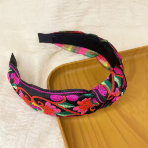 Popular Women Girls Bohemian Embroidered Tape Knotted Headbands | Ladies Shopping & Party Hair Hoop Accessories