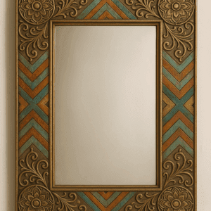 Mirageframe Mirror with sleek, minimalist design reflecting a neutral background