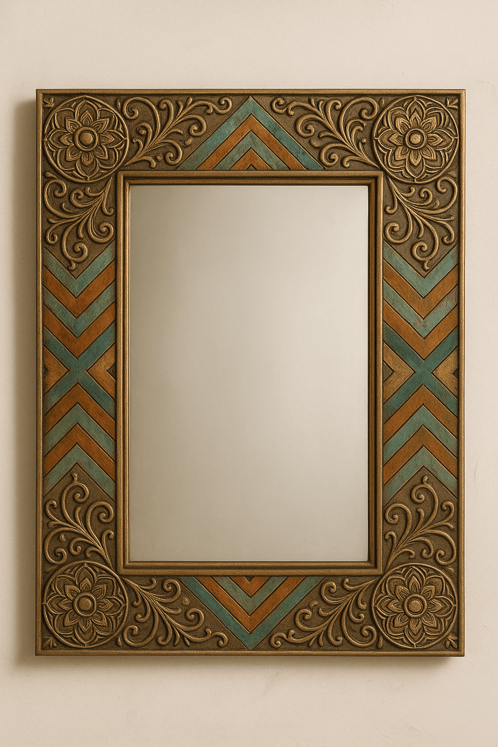 Mirageframe Mirror with sleek, minimalist design reflecting a neutral background