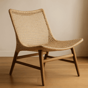 Airwoven Chair with a sleek, minimalist design featuring a woven seat and backrest made from lightweight materials, set against a neutral background.